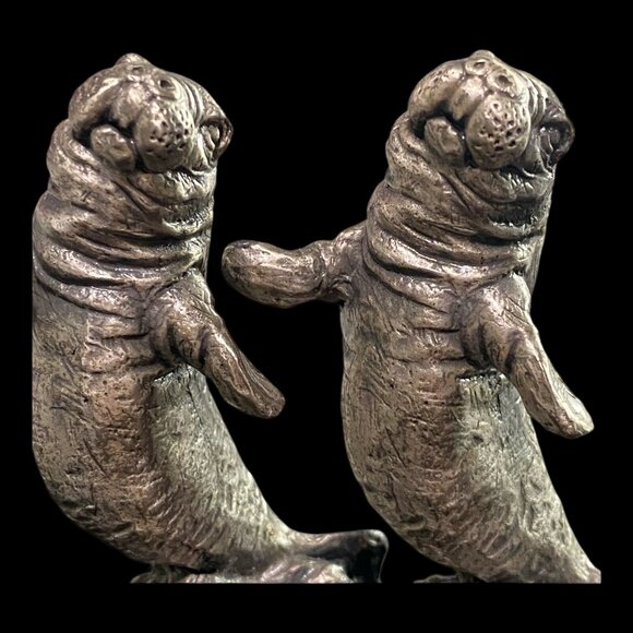 Figurines Pewter Manatee Figurine Statuette 3" T x 2" W - Picture 9 of 16